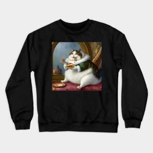 Rennaissance pie cat Crewneck Sweatshirt